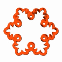 Форма для пряников и печенья Снежинка изящная, 9см