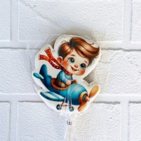 Пряник Мальчик на вертолёте на палочке, 9х10см - купить в магазине КондитерХауз Пряник Мальчик на вертолёте на палочке, 9х10см