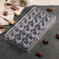 Форма для шоколада Секрет, 21 ячейка - купить в магазине КондитерХауз Форма для шоколада Секрет, 21 ячейка