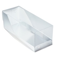 Коробка для рулета прозрачная Серебро 300х110х110 мм