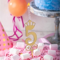 Топпер свеча Цифра 5