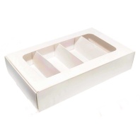 Коробка для эклеров с окном 240х140х50мм - купить в магазине КондитерХауз Коробка для эклеров с окном 240х140х50мм