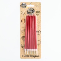Свечи для торта Радость, Рубиновый металлик, 6 шт