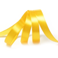 Лента атласная 12 мм Желтая - купить в магазине КондитерХауз Лента атласная 12 мм Желтая
