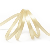 Лента атласная 6 мм Бежевая