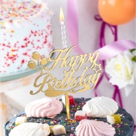 Топпер свеча Happy Birthday