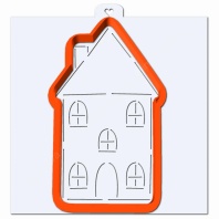 Форма для пряников c трафаретом Домик №3