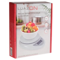 Весы кухонные электронные LuazON LVK-501 Белые, до 5 кг