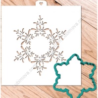 Форма для пряников Снежинка капельная