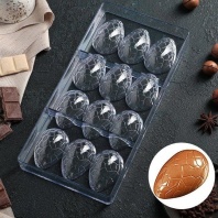 Форма для шоколада Шоколадное яйцо, 12 ячейка