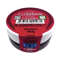 Краситель сухой водорастворимый GUZMAN брусничный №781, 10гр