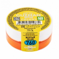 Краситель сухой водорастворимый GUZMAN желтый №760, 10гр - купить в магазине КондитерХауз Краситель сухой водорастворимый GUZMAN желтый №760, 10гр