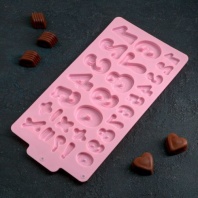 Форма для льда и шоколада Цифры, 28 ячеек