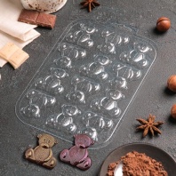 Форма для шоколада Игрушечные медведи