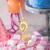 Топпер свеча Цифра 2 - купить в магазине КондитерХауз Топпер свеча Цифра 2