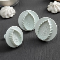 Набор плунжеров кондитерских Лист большой, 3 шт