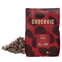 Молочные термостабильные капли из шоколада CHOCOVIC Rosa