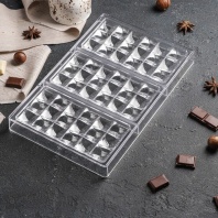 Форма для шоколада Акапулько, 3 ячейки - купить в магазине КондитерХауз Форма для шоколада Акапулько, 3 ячейки