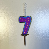 Топпер свеча Детская Цифра 7