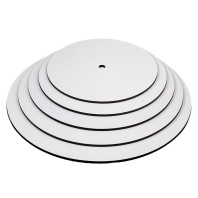 Подложки с отверстием из ХДФ, белая 50см - купить в магазине КондитерХауз Подложки с отверстием из ХДФ, белая 50см