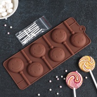 Форма для леденцов и мороженого Смайл, 9,5 х 24 см