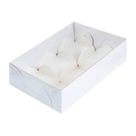 Коробка для моти с пластиковой крышкой на 6 шт. - купить в магазине КондитерХауз Коробка для моти с пластиковой крышкой на 6 шт.