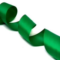 Лента атласная 25 мм Темно Зеленая