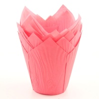 Форма бумажная Тюльпан розовый 50х80, 50 шт - купить в магазине КондитерХауз Форма бумажная Тюльпан розовый 50х80, 50 шт