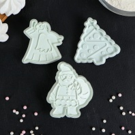 Набор плунжеров кондитерских Новый год, 3 шт