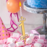 Топпер свеча Цифра 1