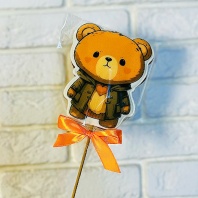 Пряник Медвежонок на палочке, 8х10см - купить в магазине КондитерХауз Пряник Медвежонок на палочке, 8х10см