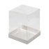 Коробка для торта и кулича с прозрачным куполом 15х15х20см