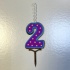 Топпер свеча Детская Цифра 2
