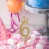 Топпер свеча Цифра 6