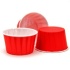 Бумажная форма Маффин красная 50х40 с ламинацией